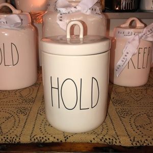 Rae Dunn HOLD Small White Canister